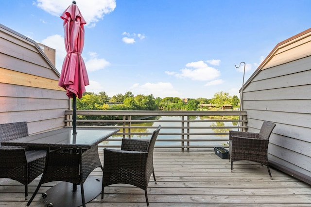 view of wooden deck