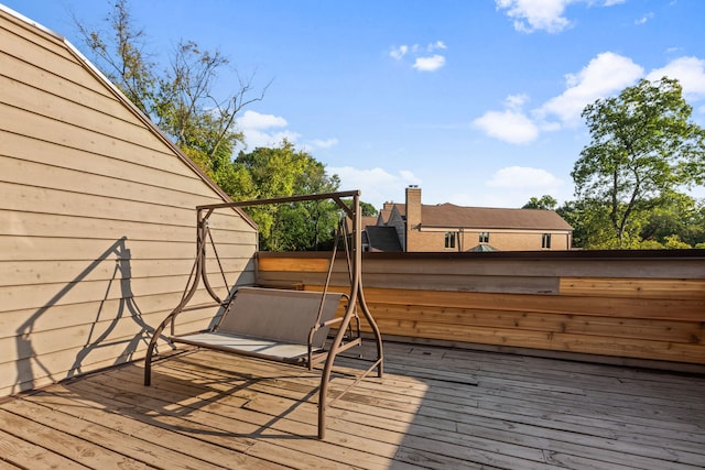 1204 Hawthorne Ln, Hinsdale, IL 60521 - view of wooden terrace