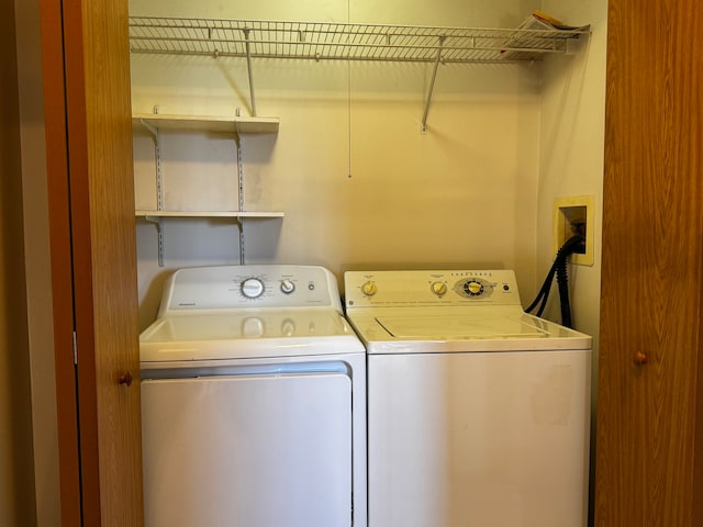 laundry room with separate washer and dryer