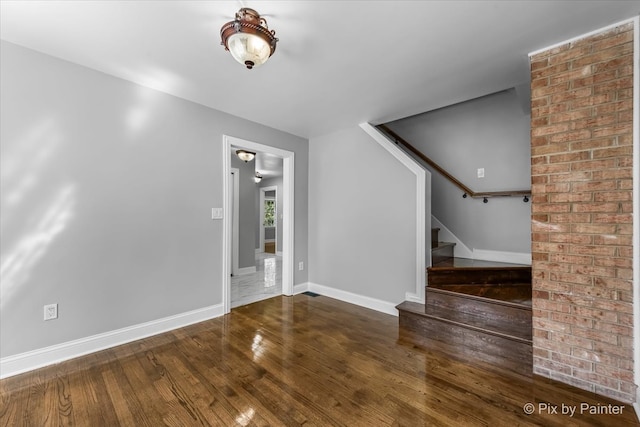 interior space with hardwood / wood-style floors