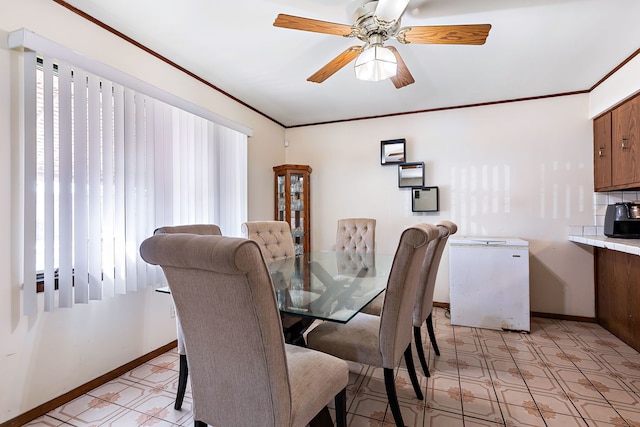 kitchen featuring decorative backsplash, kitchen peninsula, dishwasher, ceiling fan, and white range with electric cooktop