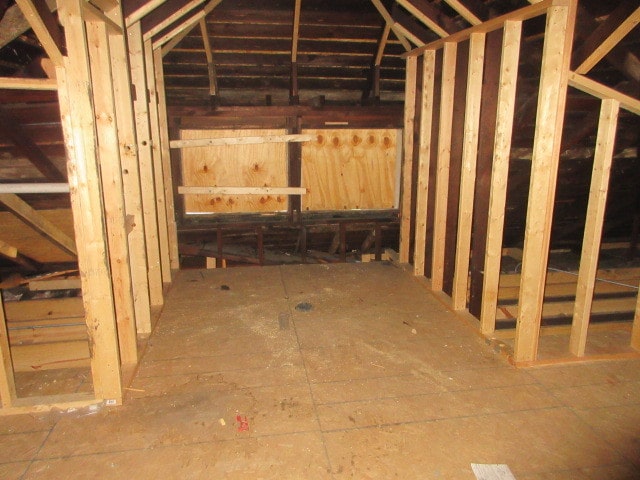 view of attic