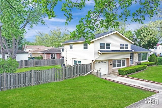 732 Luau Dr, Des Plaines, IL 60016 - view of front of home with an attached garage, a chimney, and driveway
