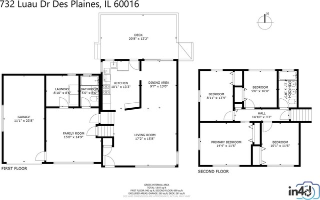 732 Luau Dr, Des Plaines, IL 60016 - property floor plan