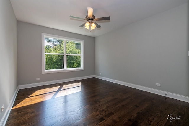 25W275 Doris Ave, Carol Stream, IL 60188 - empty room with dark wood-style flooring and a ceiling fan