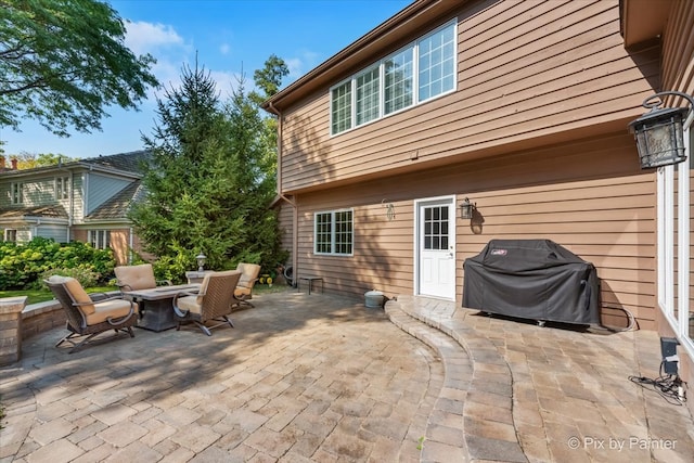 view of patio / terrace with a grill