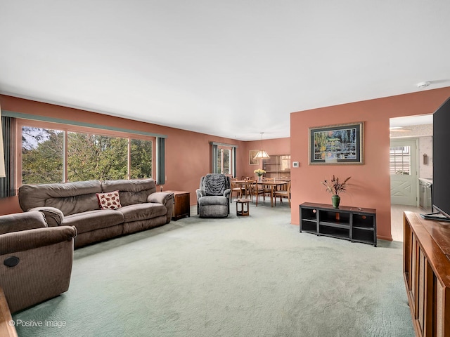 view of carpeted living room