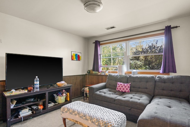 view of carpeted living room