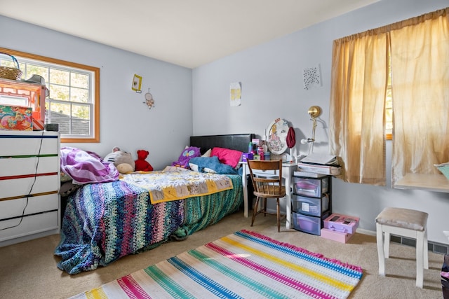 view of carpeted bedroom