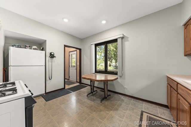 kitchen featuring white appliances