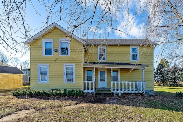 view of front of property with covered porch