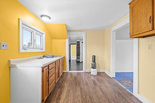 kitchen featuring sink and wood-type flooring