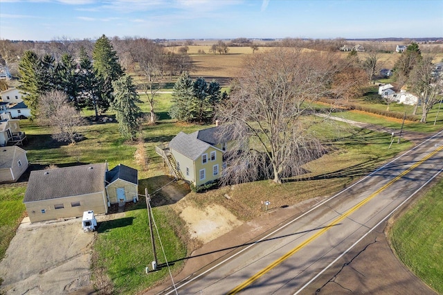 bird's eye view featuring a rural view