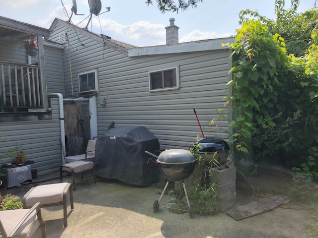 view of patio with grilling area