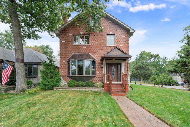 view of front property with a front yard