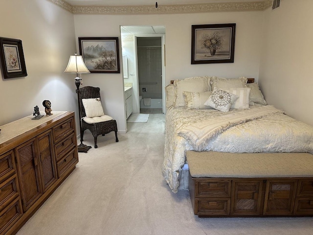 840 Elder Rd Unit A414, Homewood, IL 60430 - bedroom with light carpet and ensuite bathroom