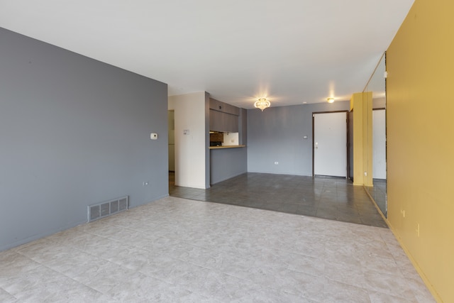 interior space featuring light tile patterned floors