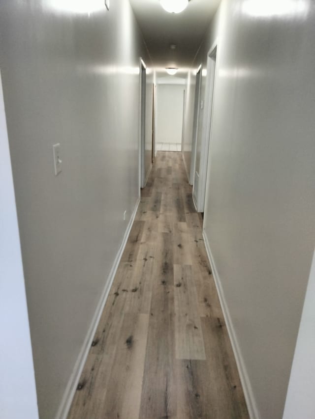 hall featuring hardwood / wood-style floors