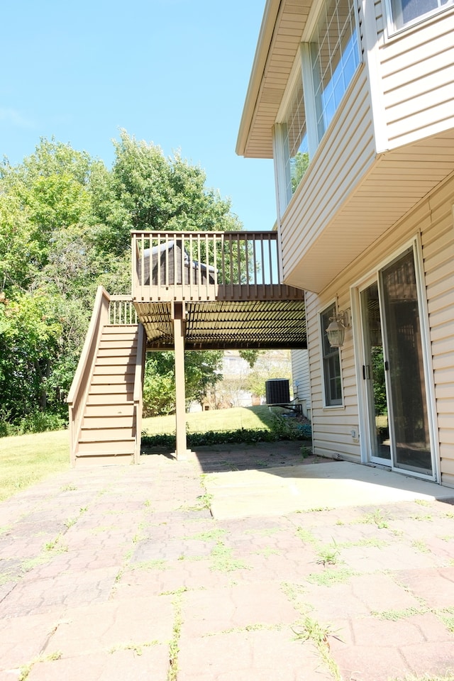 view of patio / terrace with a wooden deck