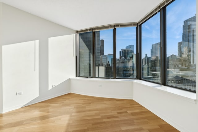 empty room featuring hardwood / wood-style flooring