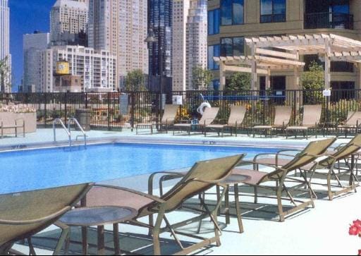 view of pool featuring a pergola