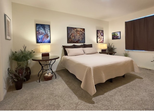 bedroom with carpet floors