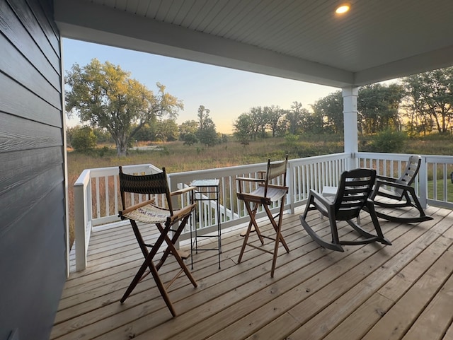 view of deck at dusk