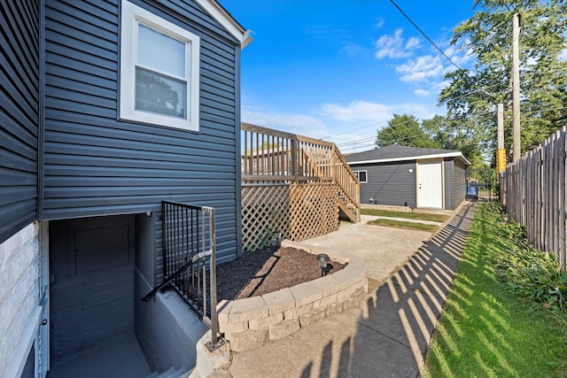 exterior space with a wooden deck