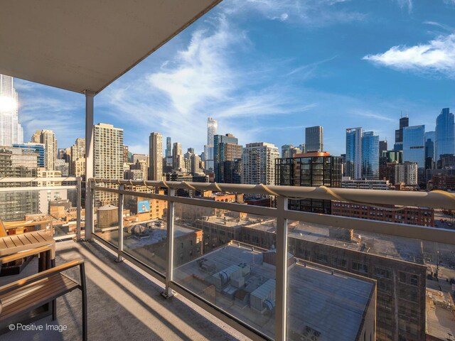 757 N Orleans St Unit 1612, Chicago, IL 60654 - balcony featuring a skyline view