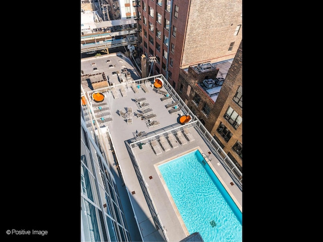 757 N Orleans St Unit 1612, Chicago, IL 60654 - bird's eye view of a pool