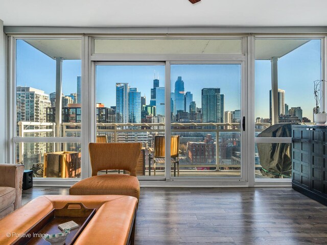 757 N Orleans St Unit 1612, Chicago, IL 60654 - sunroom / solarium with a skyline view and plenty of natural light