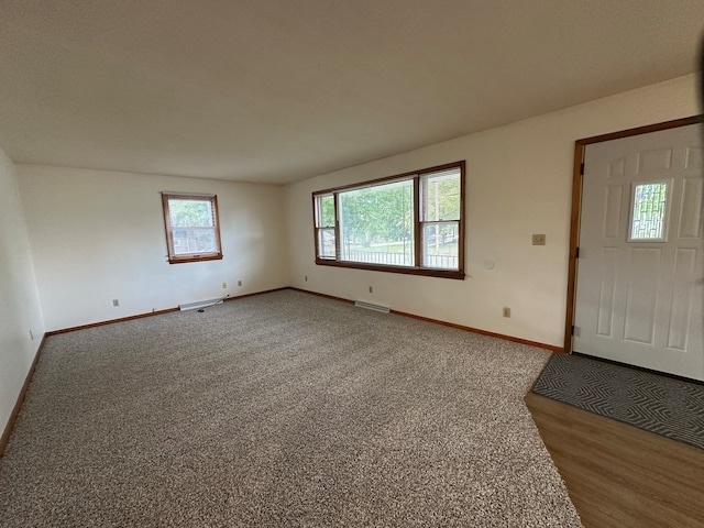 view of carpeted entrance foyer