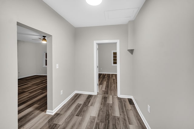 hall featuring hardwood / wood-style floors