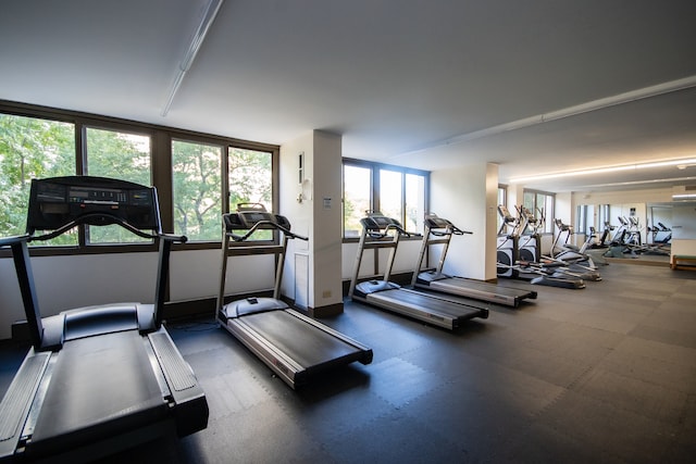 view of exercise room