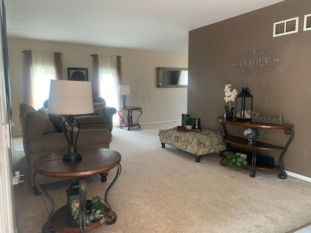 view of carpeted living room