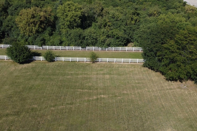 bird's eye view featuring a rural view