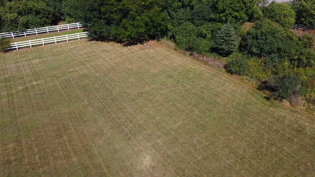 aerial view with a rural view