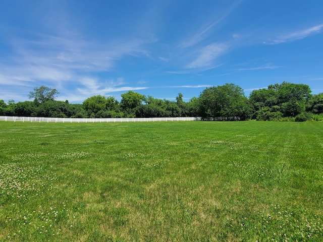 view of yard featuring a rural view