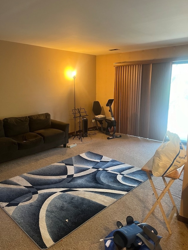 view of carpeted living room