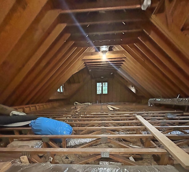 view of attic