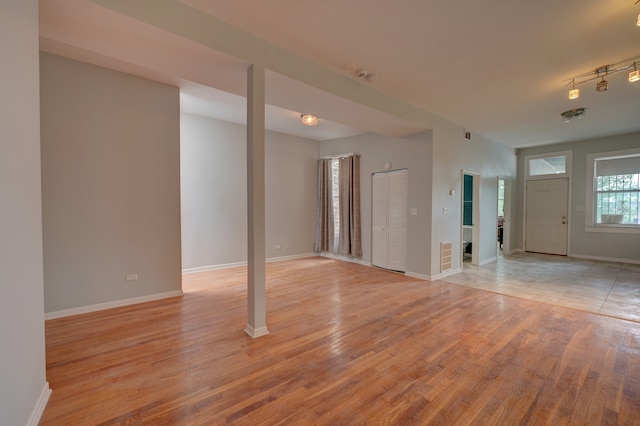 interior space featuring light hardwood / wood-style flooring