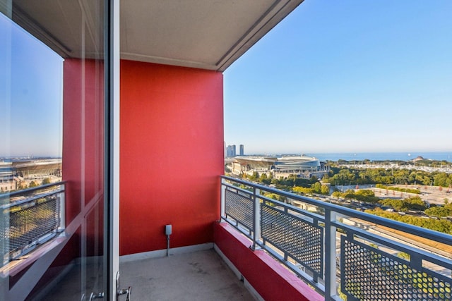 balcony with a city view