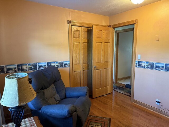 bedroom featuring dark hardwood / wood-style flooring