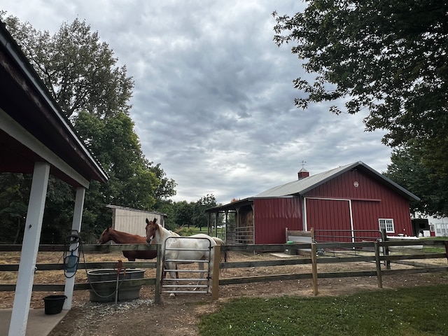 view of horse barn