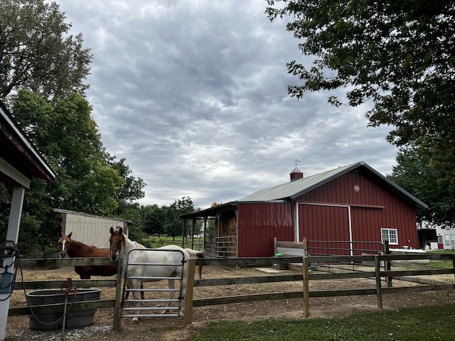 view of horse barn