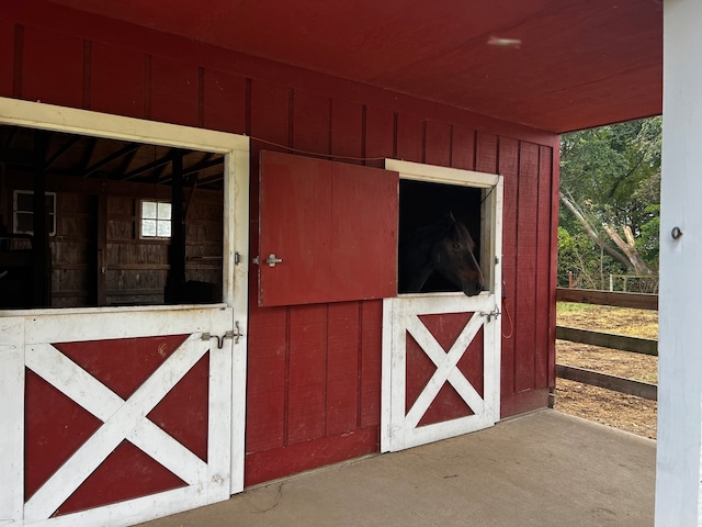 view of horse barn