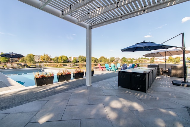 view of patio / terrace with a pergola