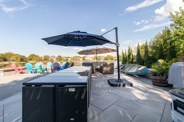 view of patio featuring area for grilling