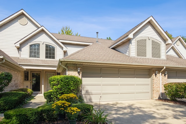 view of front facade with a garage