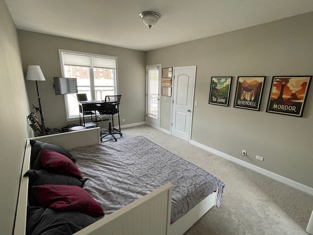 bedroom featuring carpet flooring